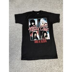 Motley Crue Shirt Mens Small Black Shout At The Devil Tagless American Classics